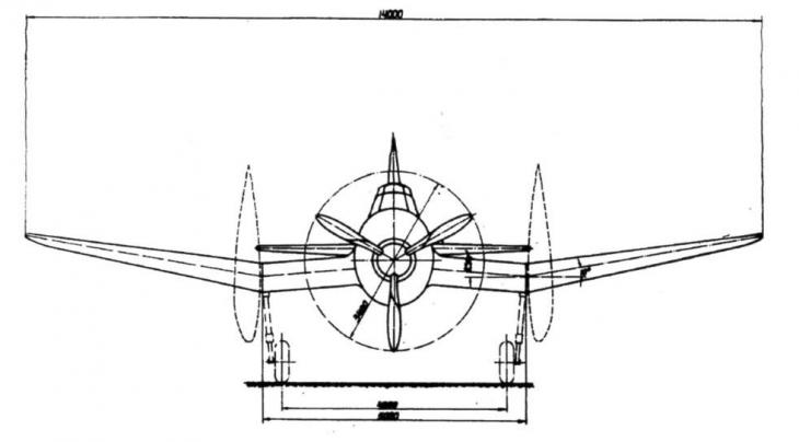 Палубный торпедоносец  ПТ-1М-82 ОКБ Четверикова. Проект. 1944г.