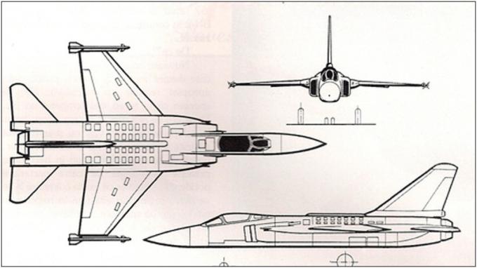 Компоновка и схемы проекта истребителя IAR-95 с одним двигателем Р-29-300